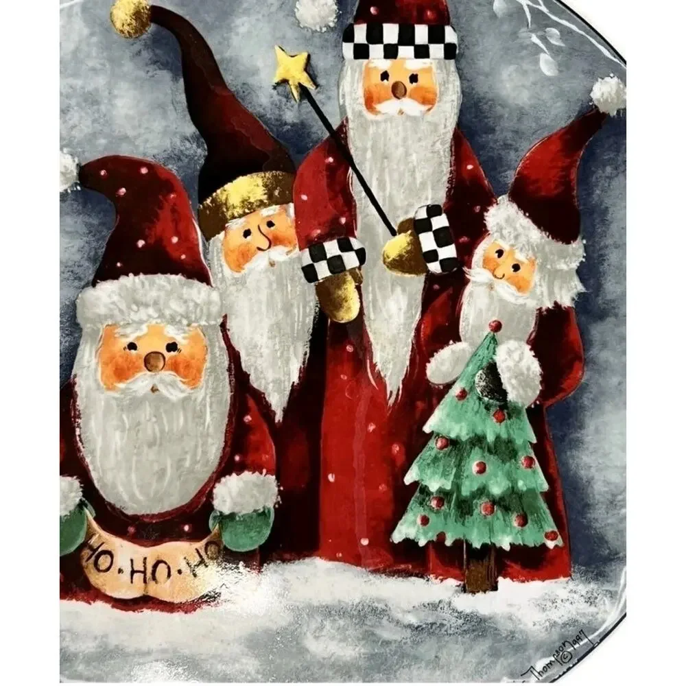 1997 ELAINE THOMPSON CHRISTMAS Santa Cookie Platter 12